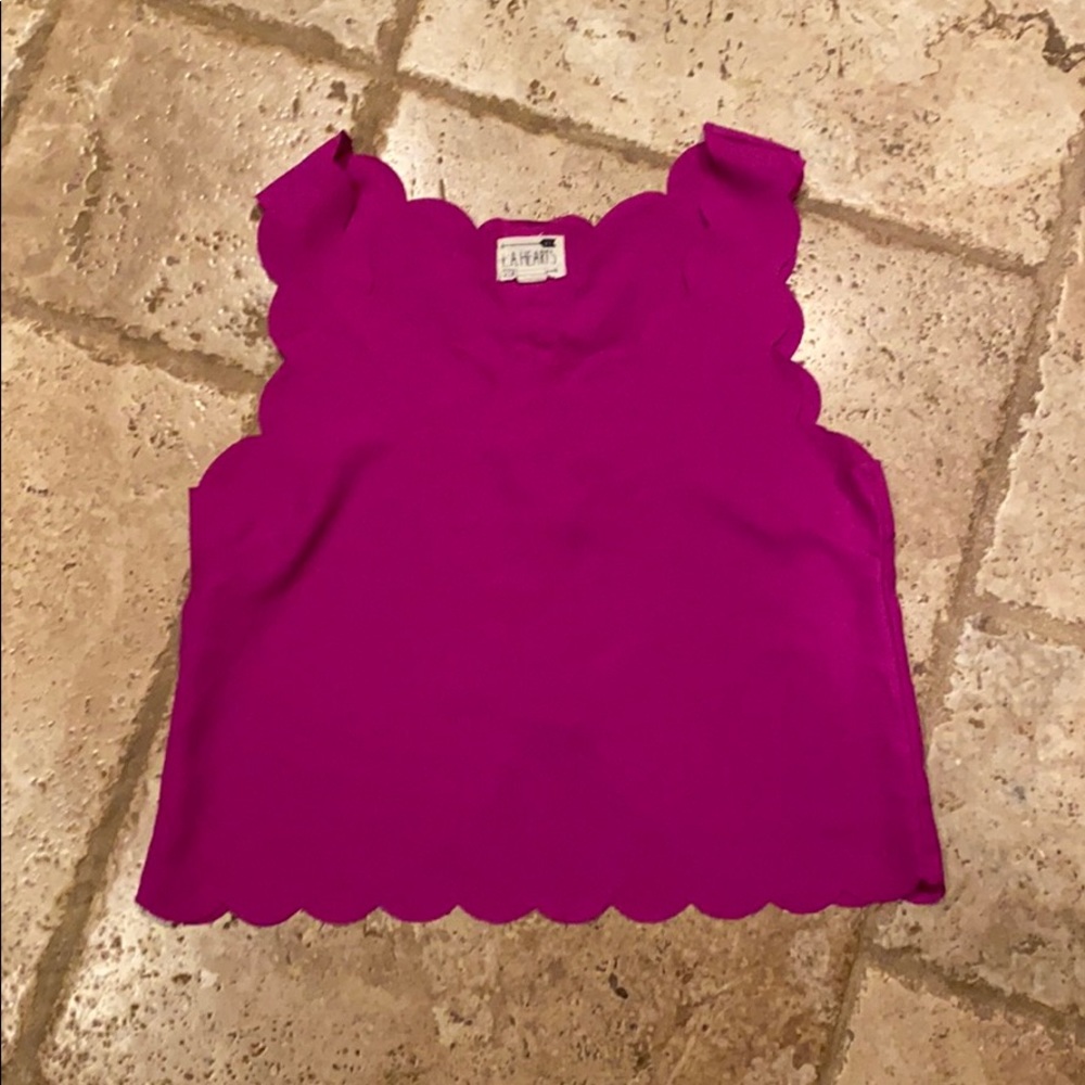 LA Hearts Button Back Crop Top Tank